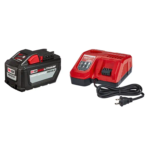 MILWAUKEE M18 REDLITHIUM High Output HD12.0 Battery Pack w/Rapid Charger - Image 2