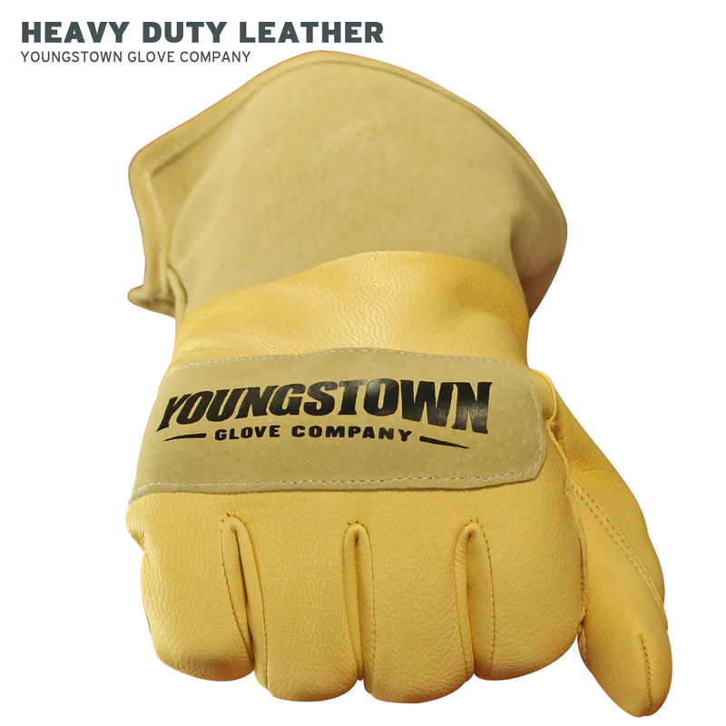 YOUNGSTOWN GLOVE COMPANY Leather Utility Wide-Cuff Glove - Image 4
