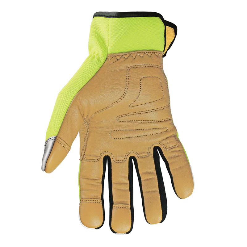 YOUNGSTOWN GLOVE COMPANY Cut Resistant Safety Lime Hybrid Gloves - Image 2