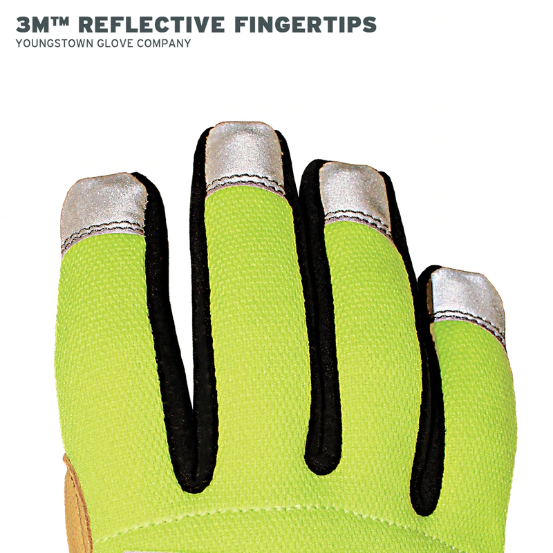 YOUNGSTOWN GLOVE COMPANY Cut Resistant Safety Lime Hybrid Gloves - Image 6