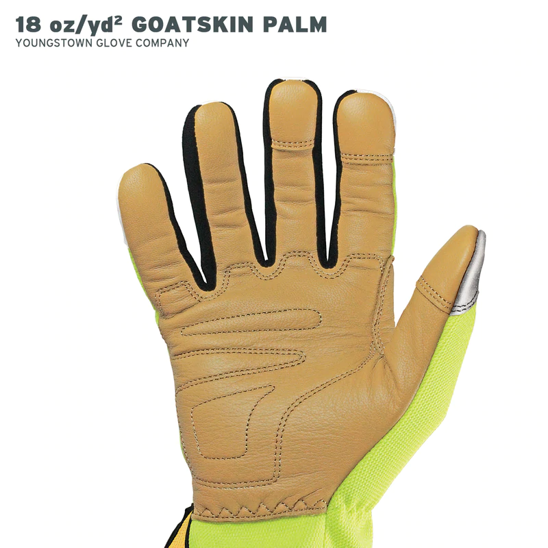 YOUNGSTOWN GLOVE COMPANY Cut Resistant Safety Lime Hybrid Gloves - Image 3