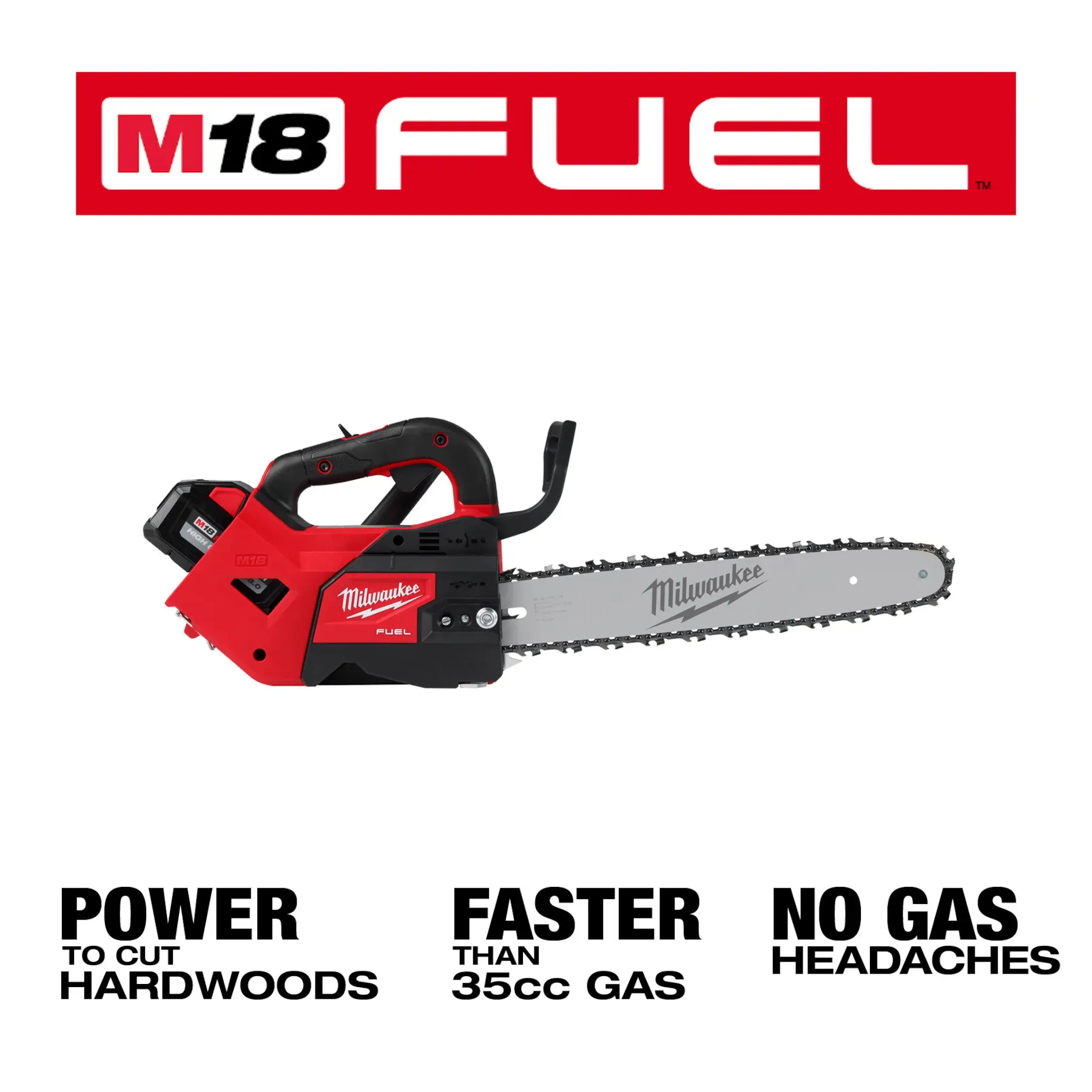 MILWAUKEE M18 FUEL 14" Top Handle Chainsaw Kit - Image 3